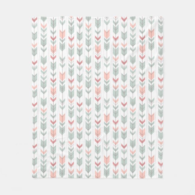 Couverture Polaire Motif géométrique dans le rétro style (Devant)