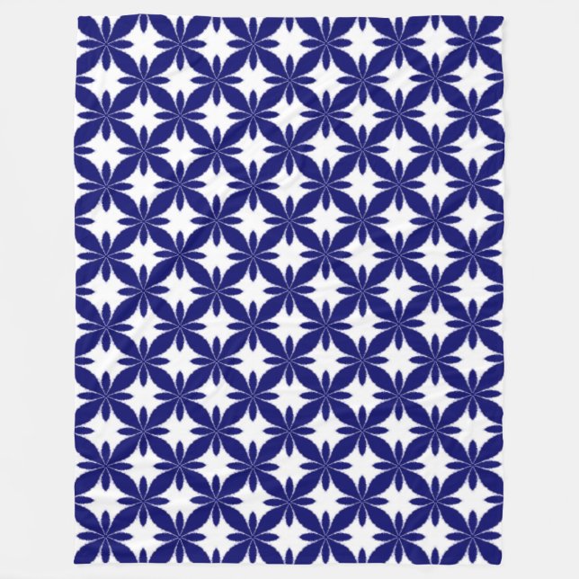 Couverture Polaire Motif géométrique de teinture Shibori (Devant)