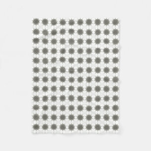Couverture Polaire motif géométrique des étoiles d'argent