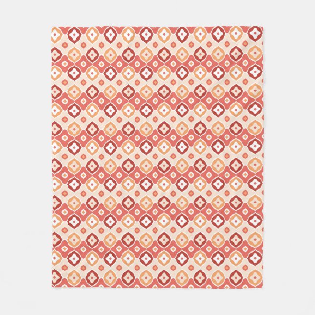 Couverture Polaire Motif géométrique d'ikat d'or (Devant)