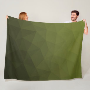 Couverture Polaire Motif géométrique du maillage vert de l'Armée