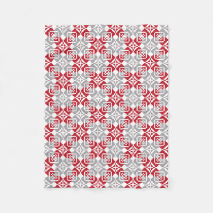 Couverture Polaire Motif géométrique du soleil du matin de Lettonie