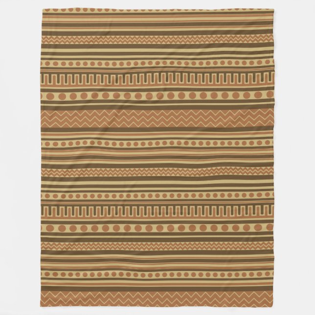 Couverture Polaire Motif géométrique grec ancien (Devant)