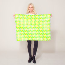 Motif géométrique jaune et vert vif