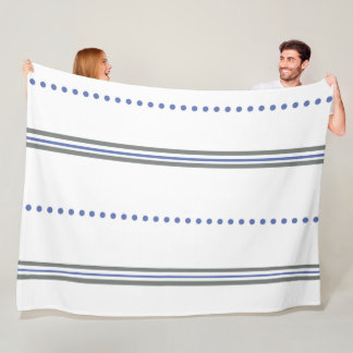 Couverture Polaire Motif géométrique moderne de lignes et de points