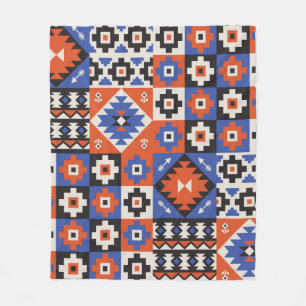 Couverture Polaire Motif géométrique oriental sans couture. Design 