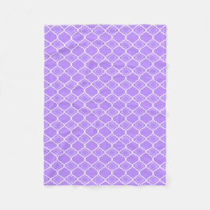 Couverture Polaire Motif géométrique pourpre de Quatrefoil de lavande