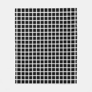 Couverture Polaire Motif géométrique sans couture. Carré noir sur bla