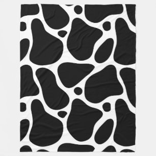 Couverture Polaire Motif girafe noir et blanc