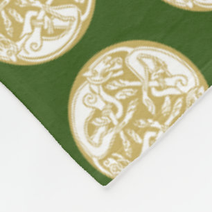 Couverture Polaire Motif Gold Celtic Dog Trio