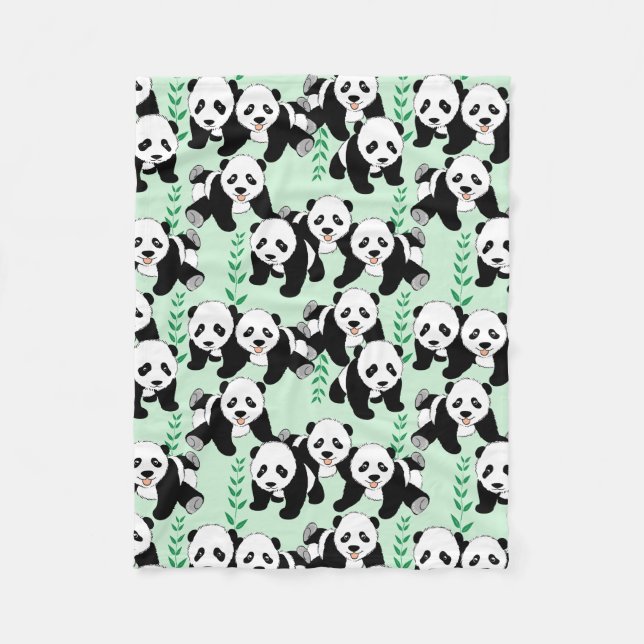 Couverture Polaire Motif graphique Panda Bears (Devant)