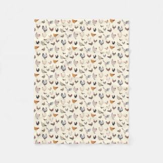 Couverture Polaire motif heureux du poulet