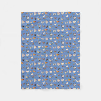 Couverture Polaire motif heureux du poulet