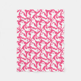 Couverture Polaire Motif hôte d'Halloween rose mignon