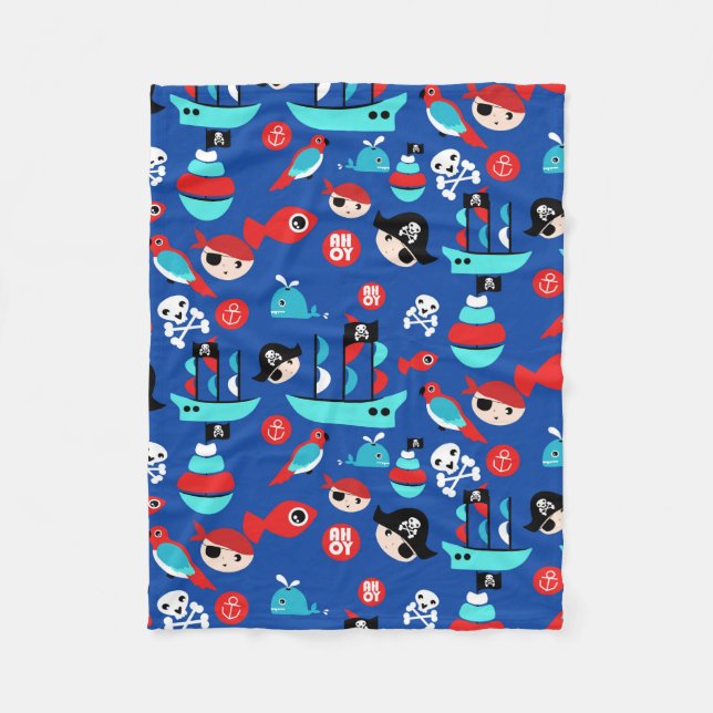 Couverture Polaire Motif impressionnant de pirate (Devant)
