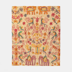 Couverture Polaire Motif indien en tissu, tissu, inde, orné