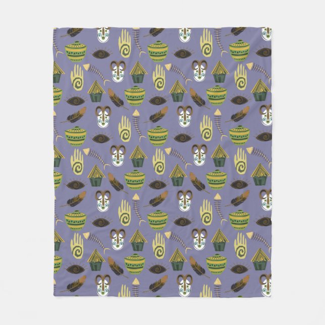 Couverture Polaire Motif inégal coloré (Devant)