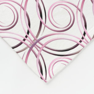 Couverture Polaire motif japonais abstrait de cercles