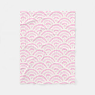 Couverture Polaire Motif japonais Kawaii Pastel Seigaiha