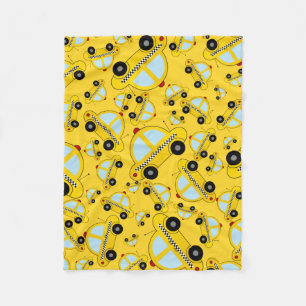 Couverture Polaire Motif jaune de taxi
