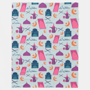 Couverture Polaire Motif Joyeux Ramadan