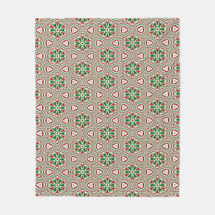 Couverture Polaire Motif Kaleidoscope de Noël