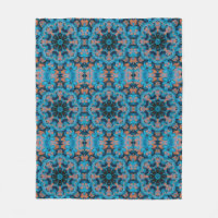 Motif Kaleidoscope Star en bleu et orange
