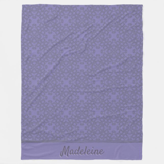 Couverture Polaire Motif lavande personnalisé (Devant)