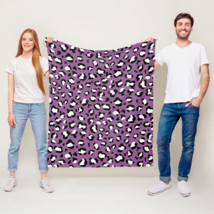 Couverture Polaire Motif léopard, Spots léopards, Leopard pourpre