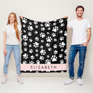 Couverture Polaire Motif mâle, Patrouilles de chien, Noir et Blanc, V