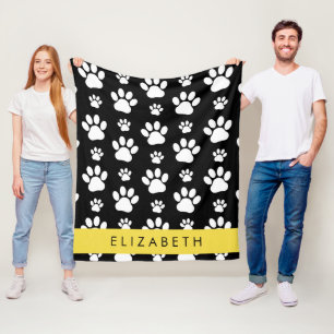 Couverture Polaire Motif mâle, Patrouilles de chien, Noir et Blanc, V