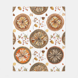 Couverture Polaire Motif Mandala d'automne