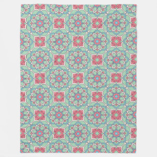 Couverture Polaire Motif marocain en carreaux