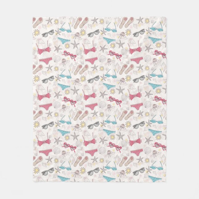 Couverture Polaire Motif mignon d'abrégé sur été (Devant)