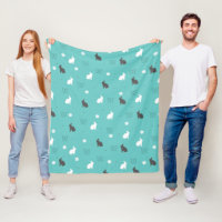 motif mignon de fleur et de papillon de lapin