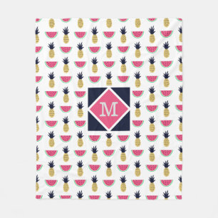 Couverture Polaire Motif mignon de griffonnage d'ananas et de