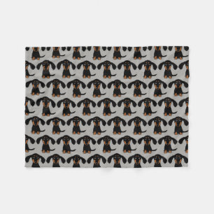 Couverture Polaire Motif mignon de teckels