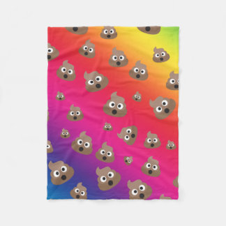 Couverture Polaire Motif mignon d'Emoji de dunette d'arc-en-ciel