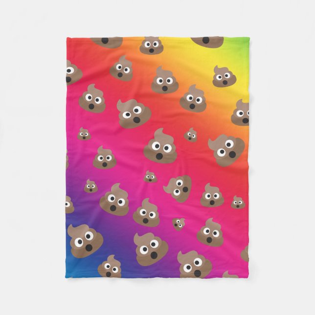 Couverture Polaire Motif mignon d'Emoji de dunette d'arc-en-ciel (Devant)