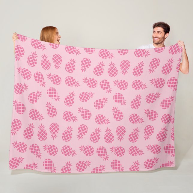 Couverture Polaire Motif mignon Girly d'ananas de rose en pastel (En situation)