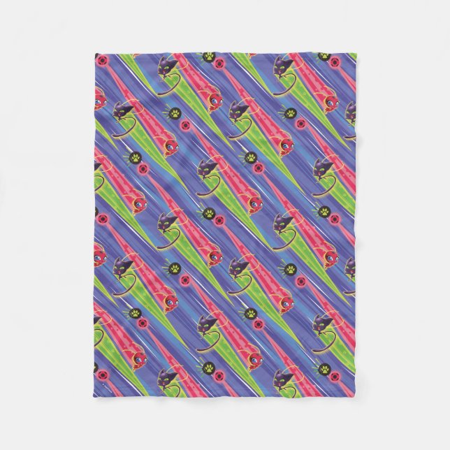 Couverture Polaire Motif Miraculaire Kwamis Tikki & Plagg (Devant)