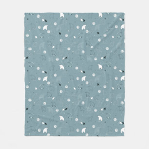 Couverture Polaire motif montrant un polaire mignon