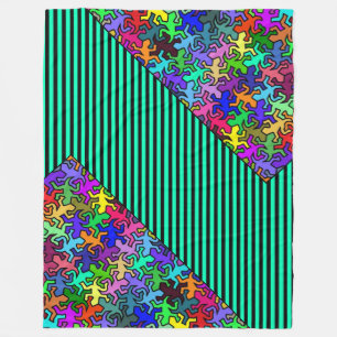 Couverture Polaire Motif Mosaic Geckos - couleur