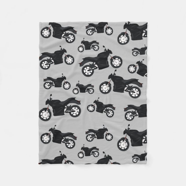 Couverture Polaire Motif moto (Devant)
