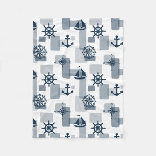 Couverture Polaire Motif nautique