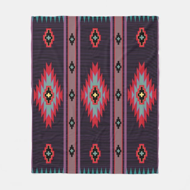 Couverture Polaire Motif Navajo 7 (Devant)
