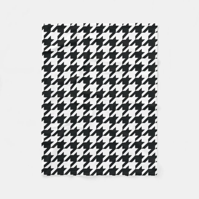 Couverture Polaire Motif noir blanc de Houndstooth (Devant)