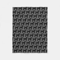 Motif noir de silhouettes de caniche standard