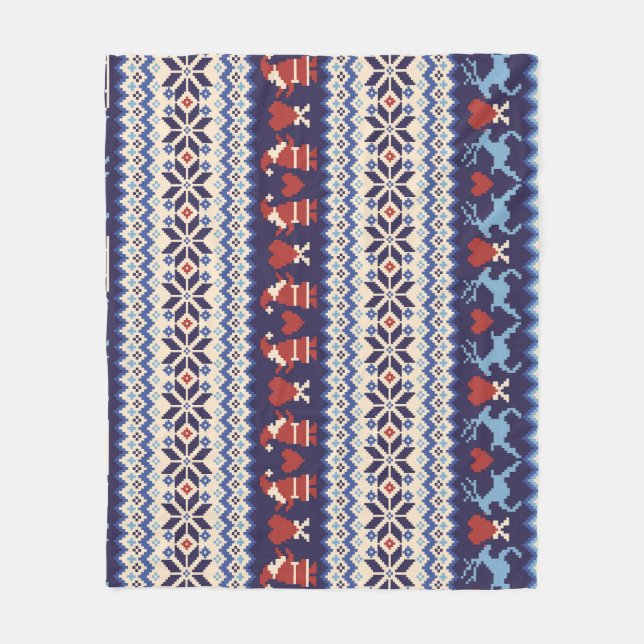 Couverture Polaire Motif nordique : Illustration de charme (Devant)