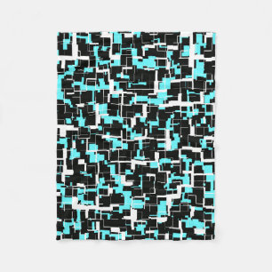 Couverture Polaire Motif numérique Camo noir blanc